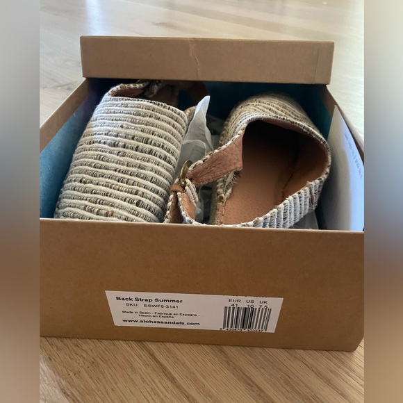 NIB ALOHAS Back Strap Summer Espadrille Sandal - Picture 6 of 6